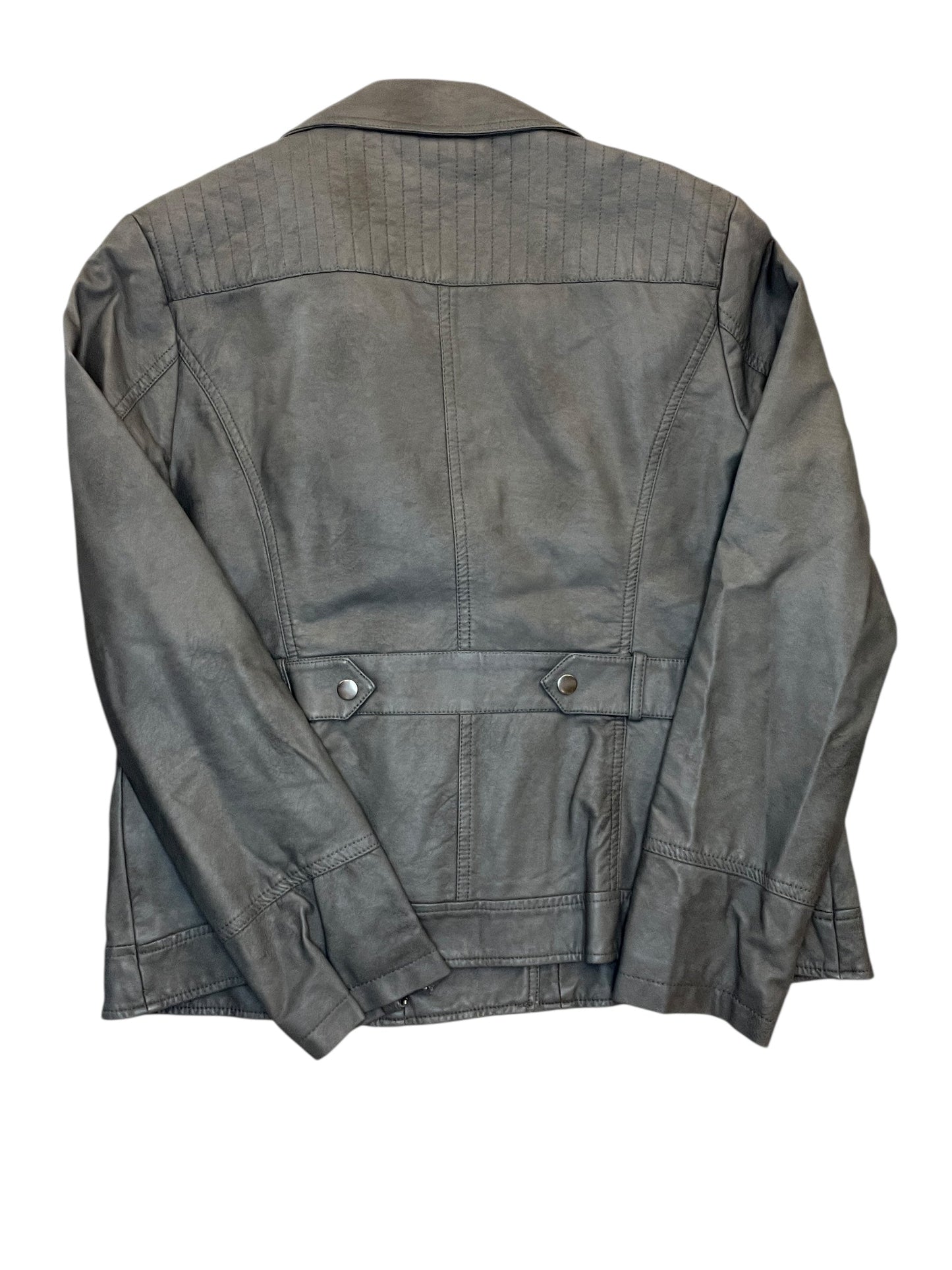 Jacket Moto By Roz And Ali In Grey, Size:Xl