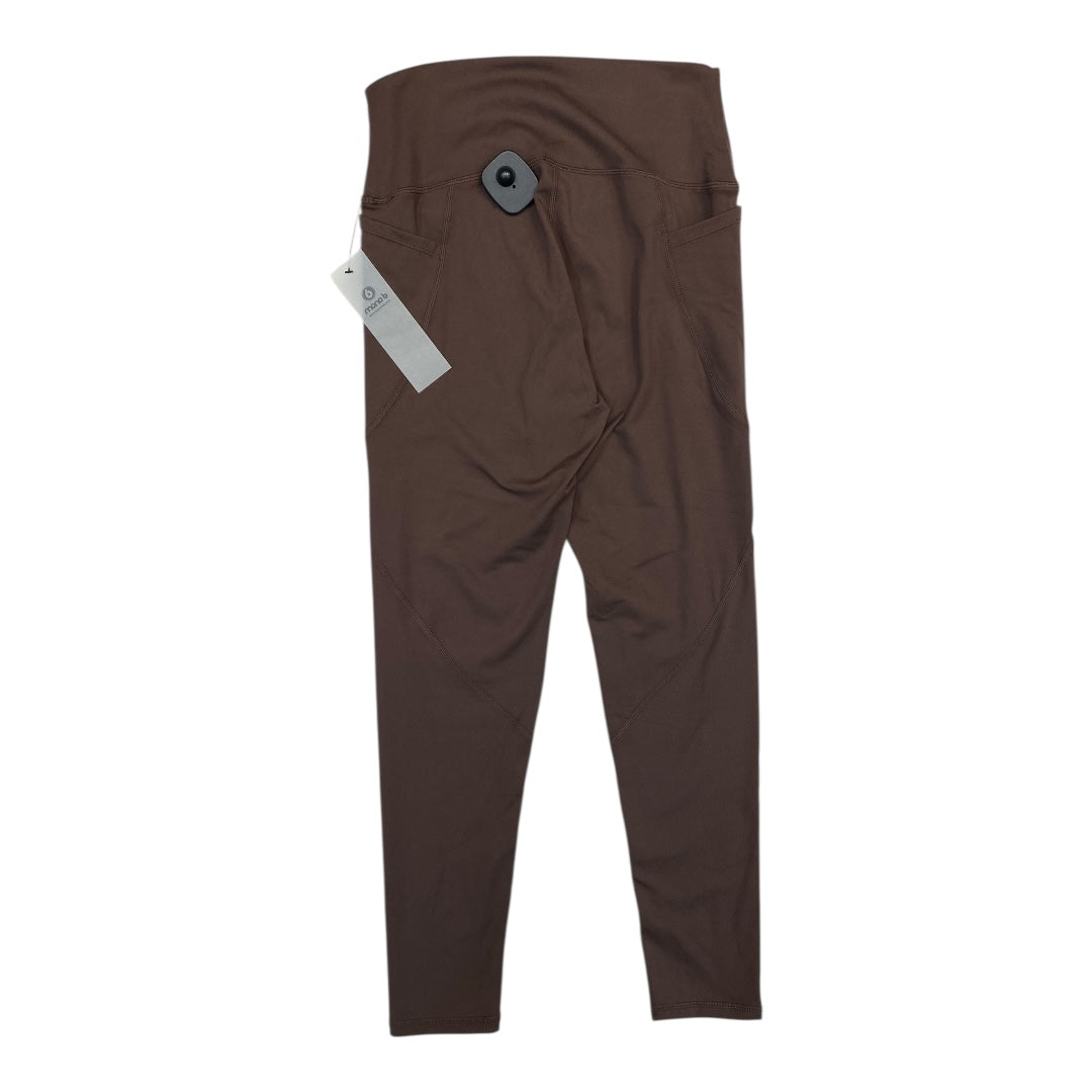 Athletic Leggings By Mono B In Brown, Size:M