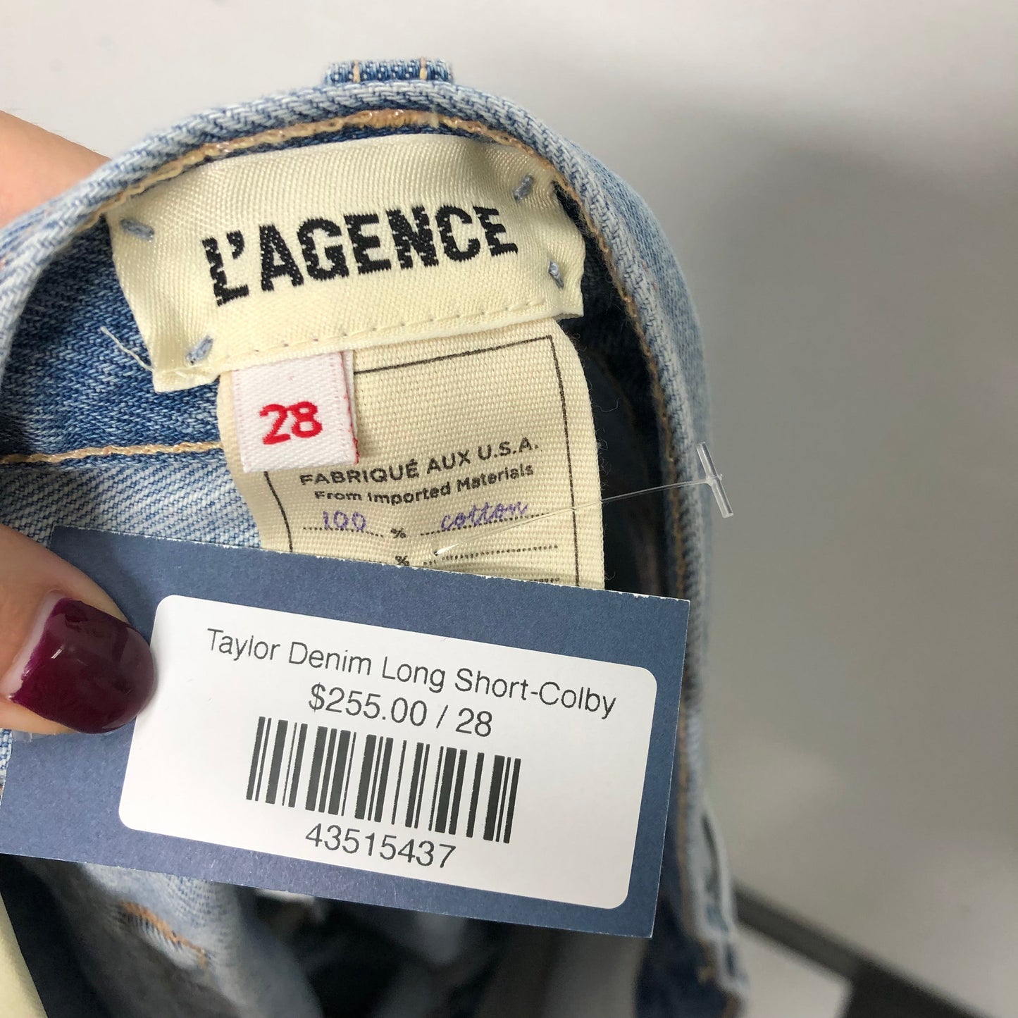 Shorts By L Agence In Blue Denim, Size:6