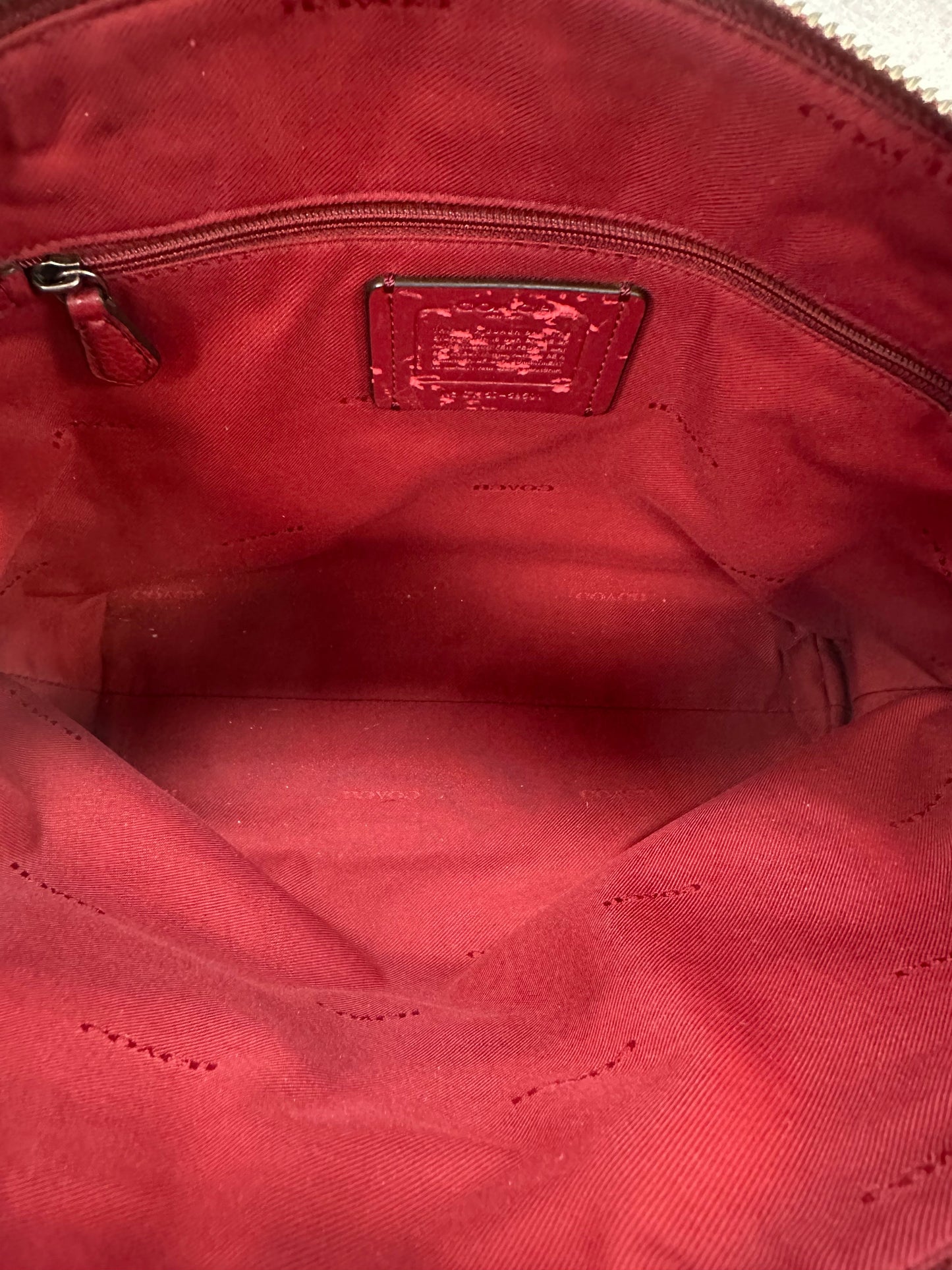 Handbag Designer By Coach In Red, Size:Medium