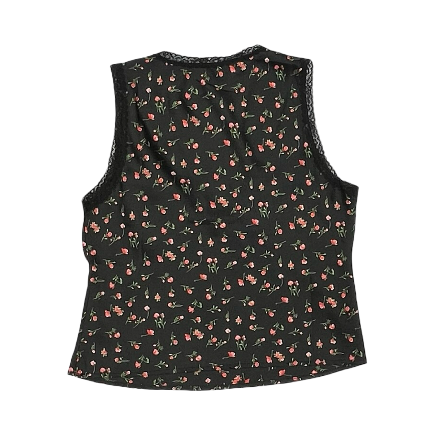 Blouse Sleeveless By Wayf In Black & Pink, Size:L
