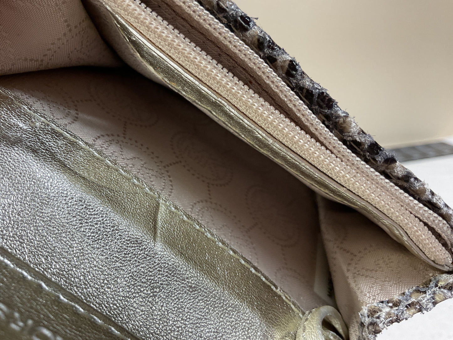 Wallet Designer By Michael Kors In Snakeskin Print, Size:Small