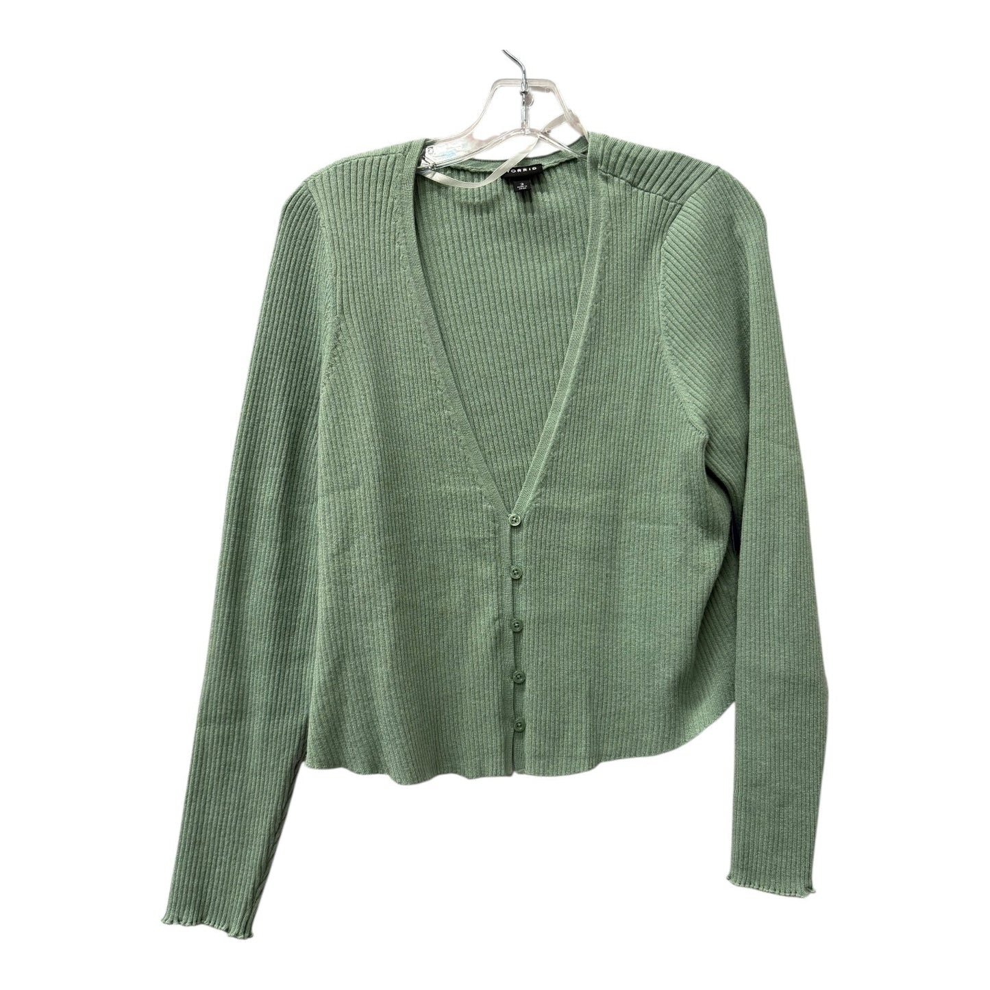 Cardigan By Torrid In Green, Size:3X