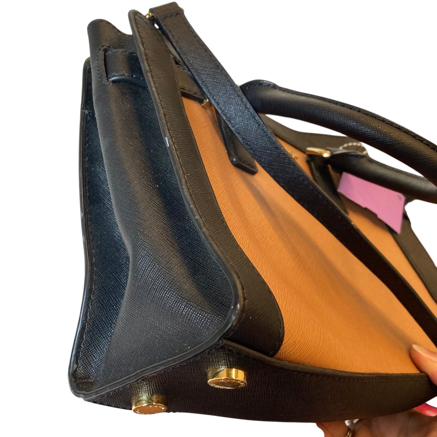 Handbag Designer By Michael Kors In Black & Brown, Size:Small