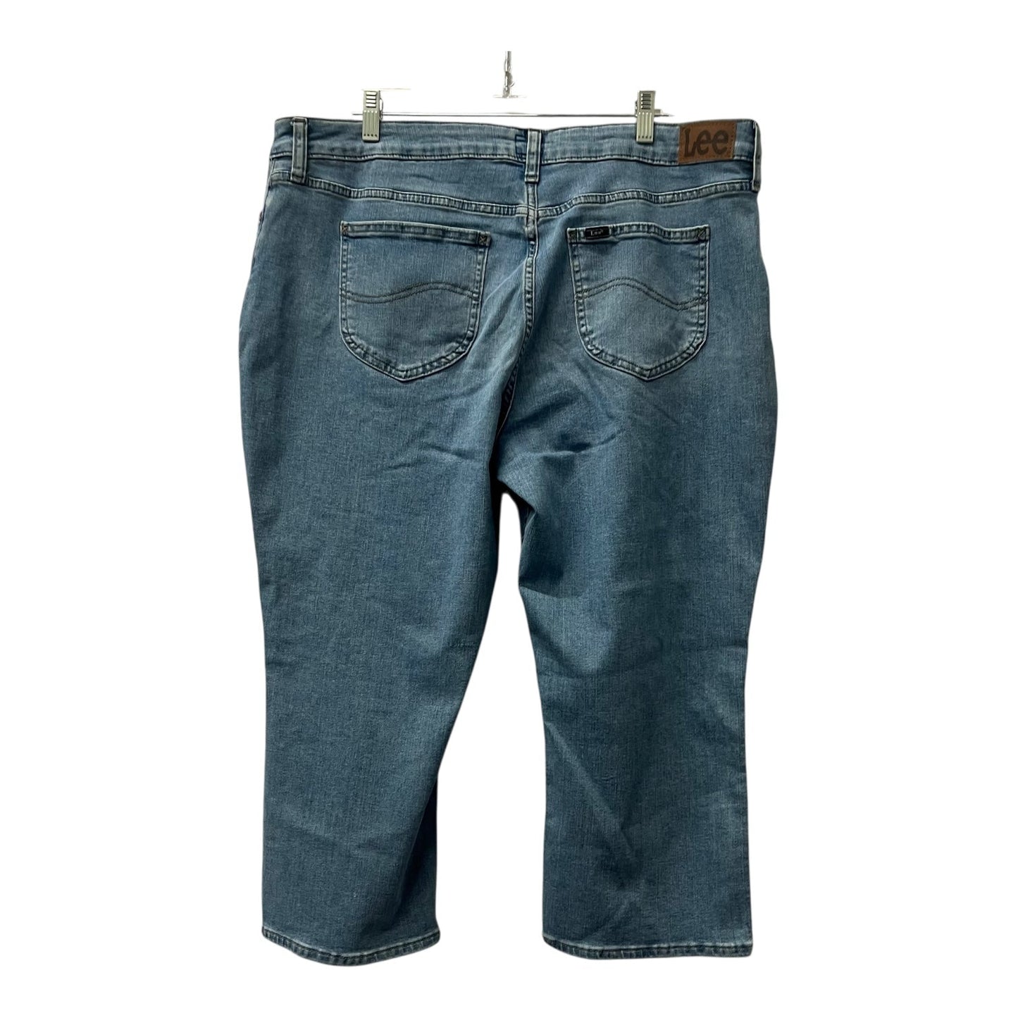 Jeans Cropped By Lee In Blue Denim, Size:20