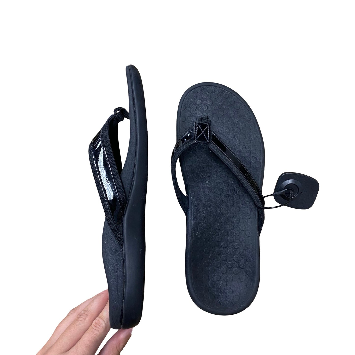 Sandals Flip Flops By Vionic In Black, Size:8