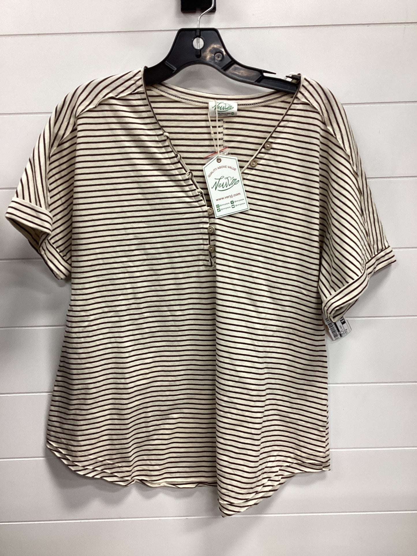 Top Ss By Cmc In Brown & Cream, Size:M