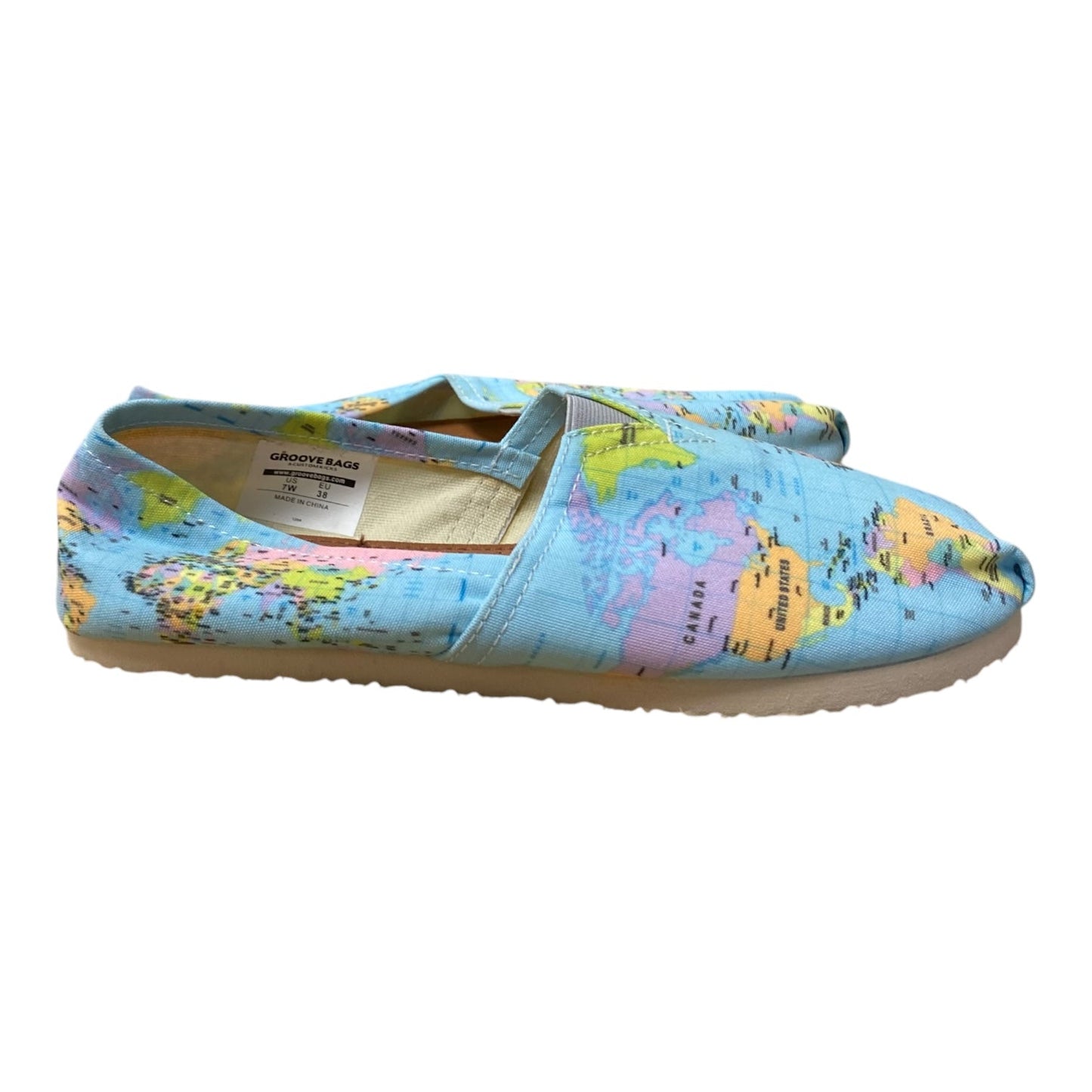 Shoes Flats By Groove Bags In Blue, Size:7