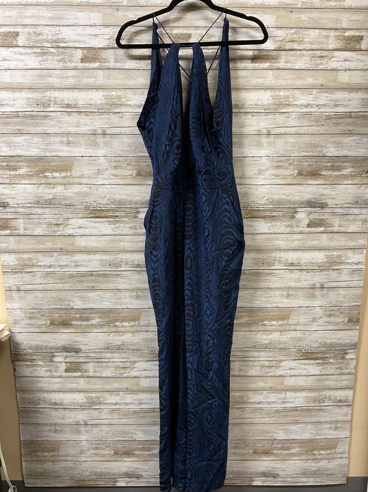 Jumpsuit Designer By Diane Von Furstenberg In Blue & Brown, Size:6