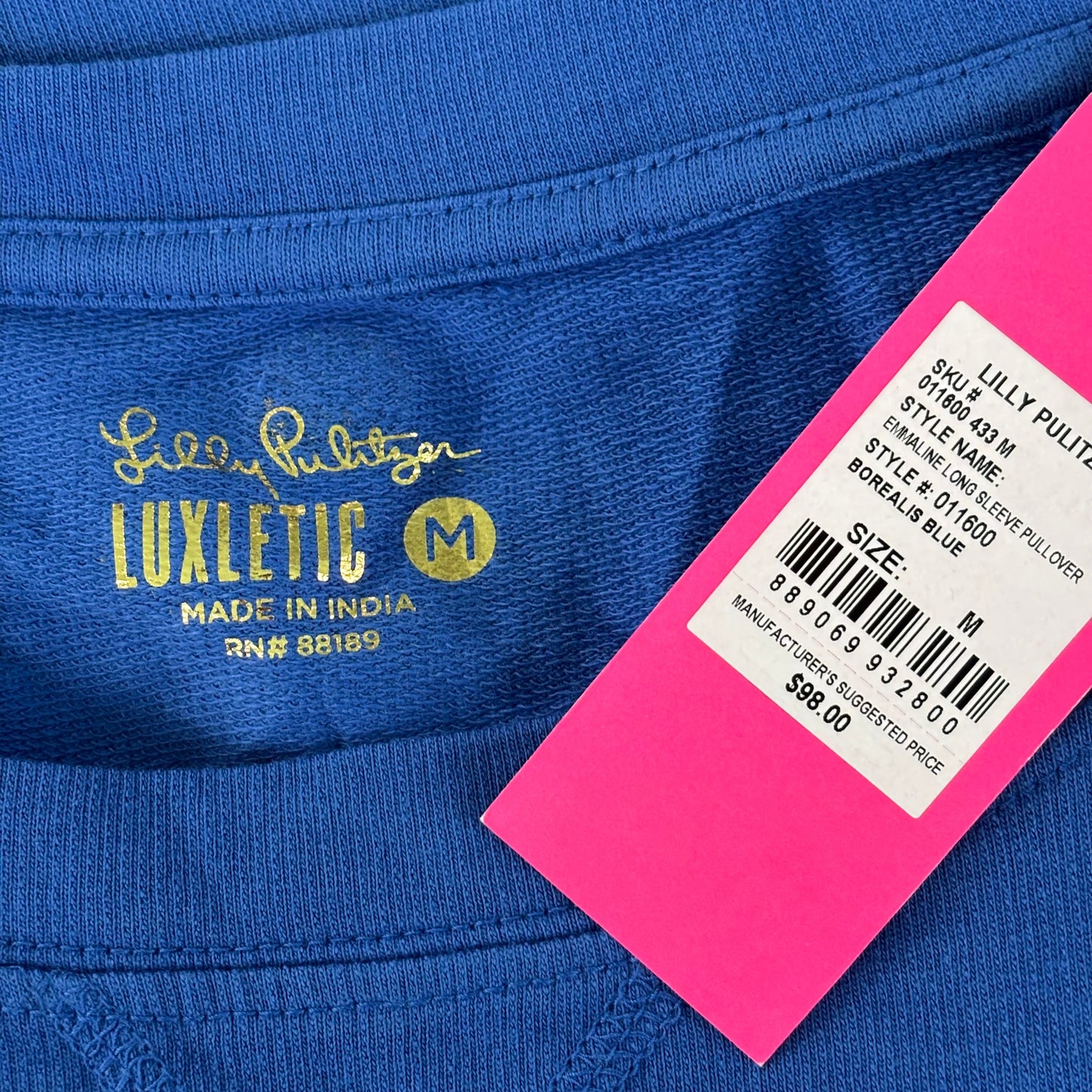 Top Long Sleeve Designer By Lilly Pulitzer In Blue, Size: M