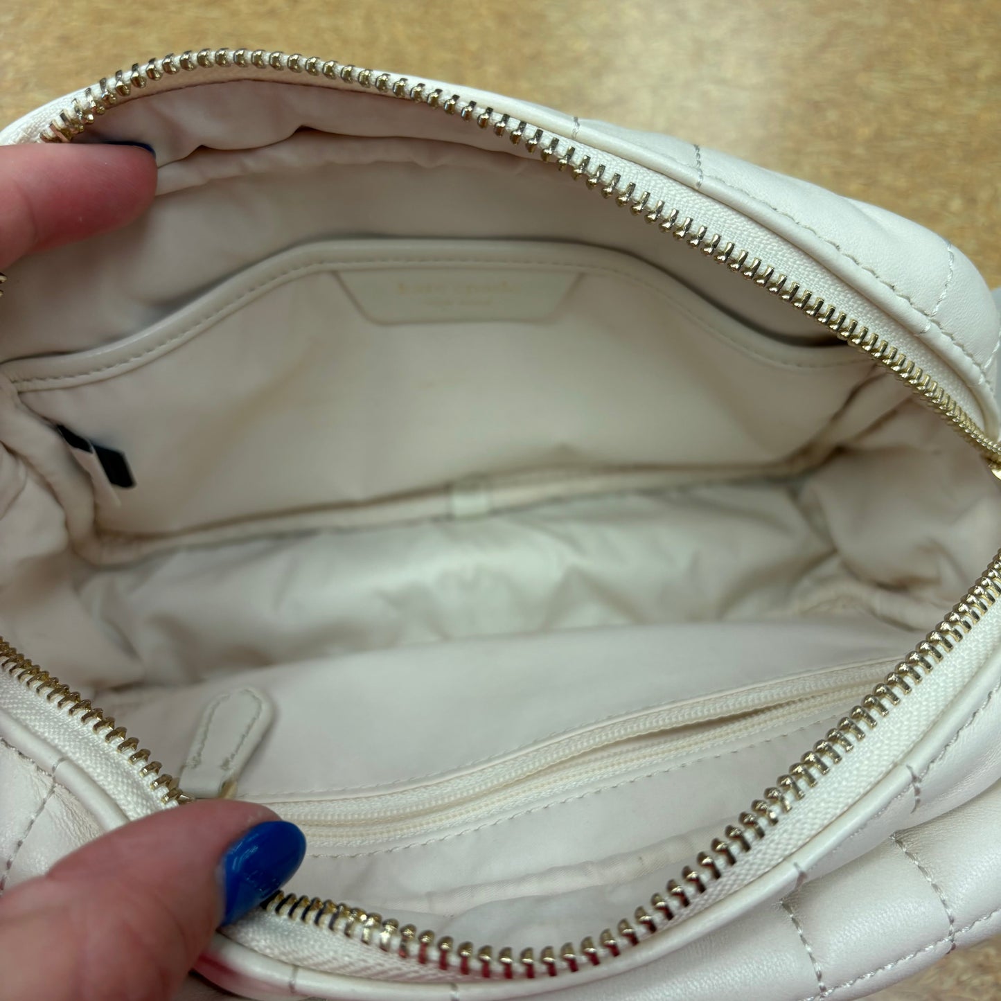 Crossbody Designer By Kate Spade In White, Size:Small