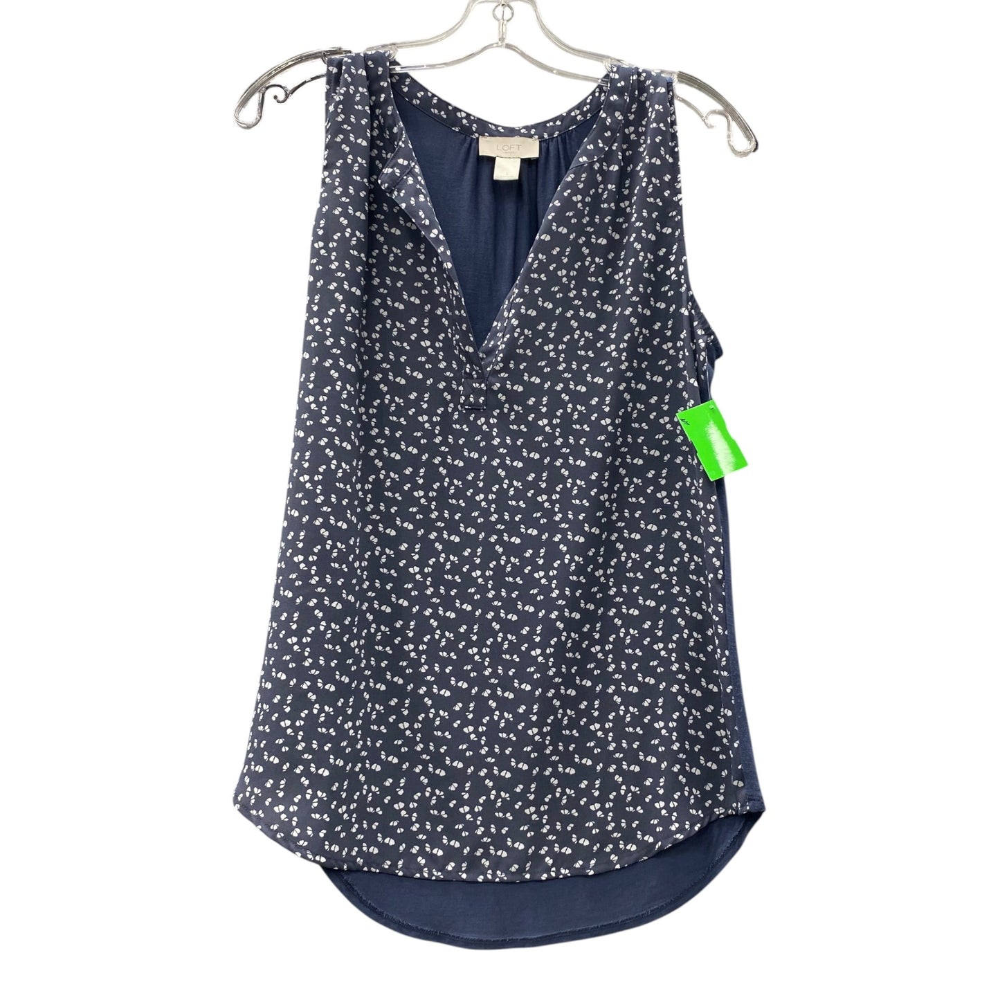 Top Sleeveless By Loft In Blue, Size:L