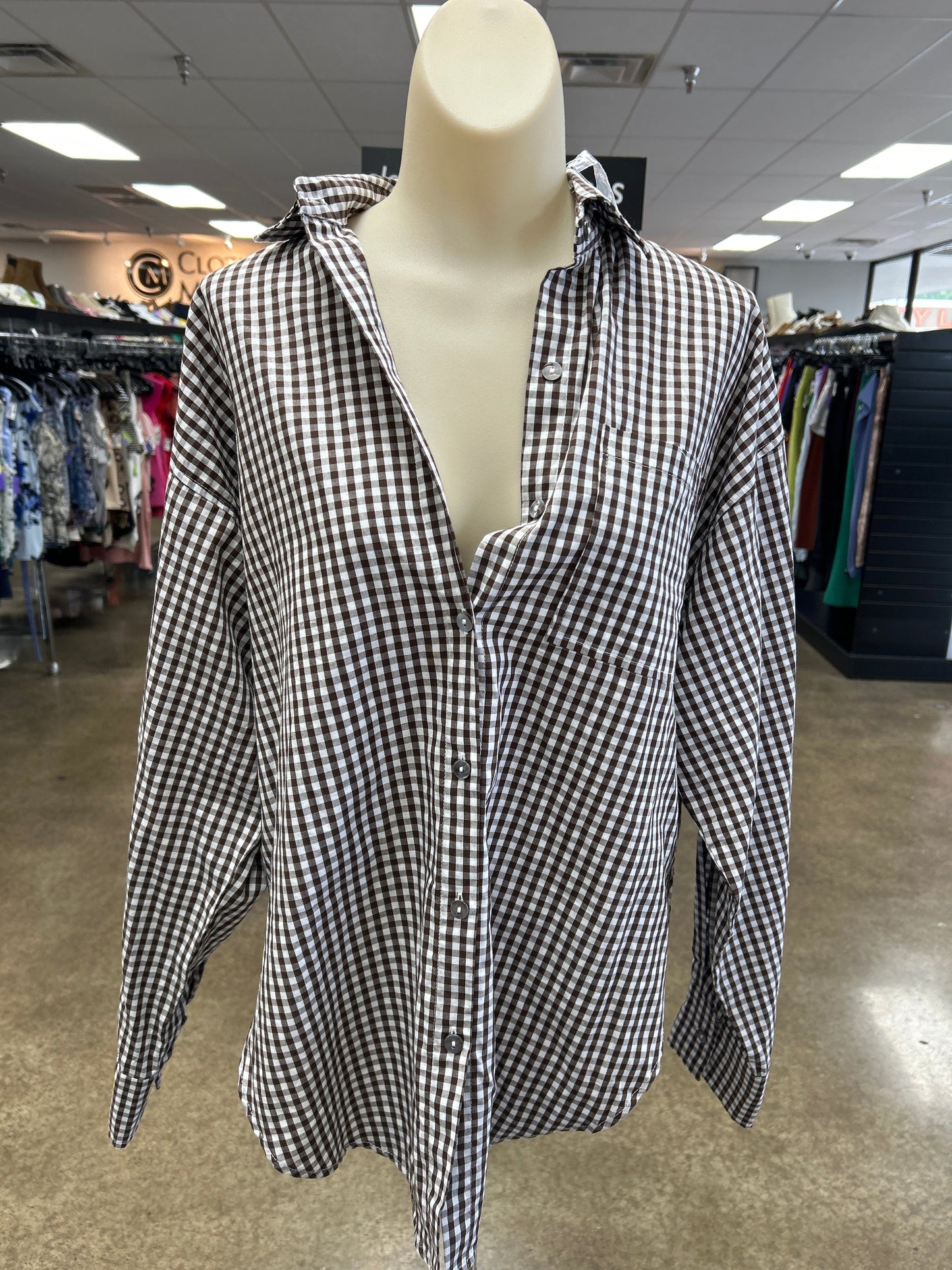 Top Ls By Olivaceous In Brown & White, Size:S