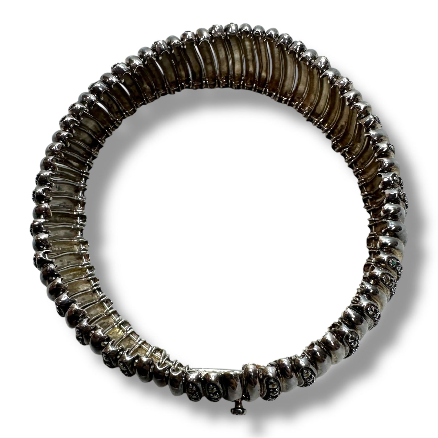 Sterling silver A925 Marcasite Stone Wave Flexible Bracelet Other By Clothes Mentor