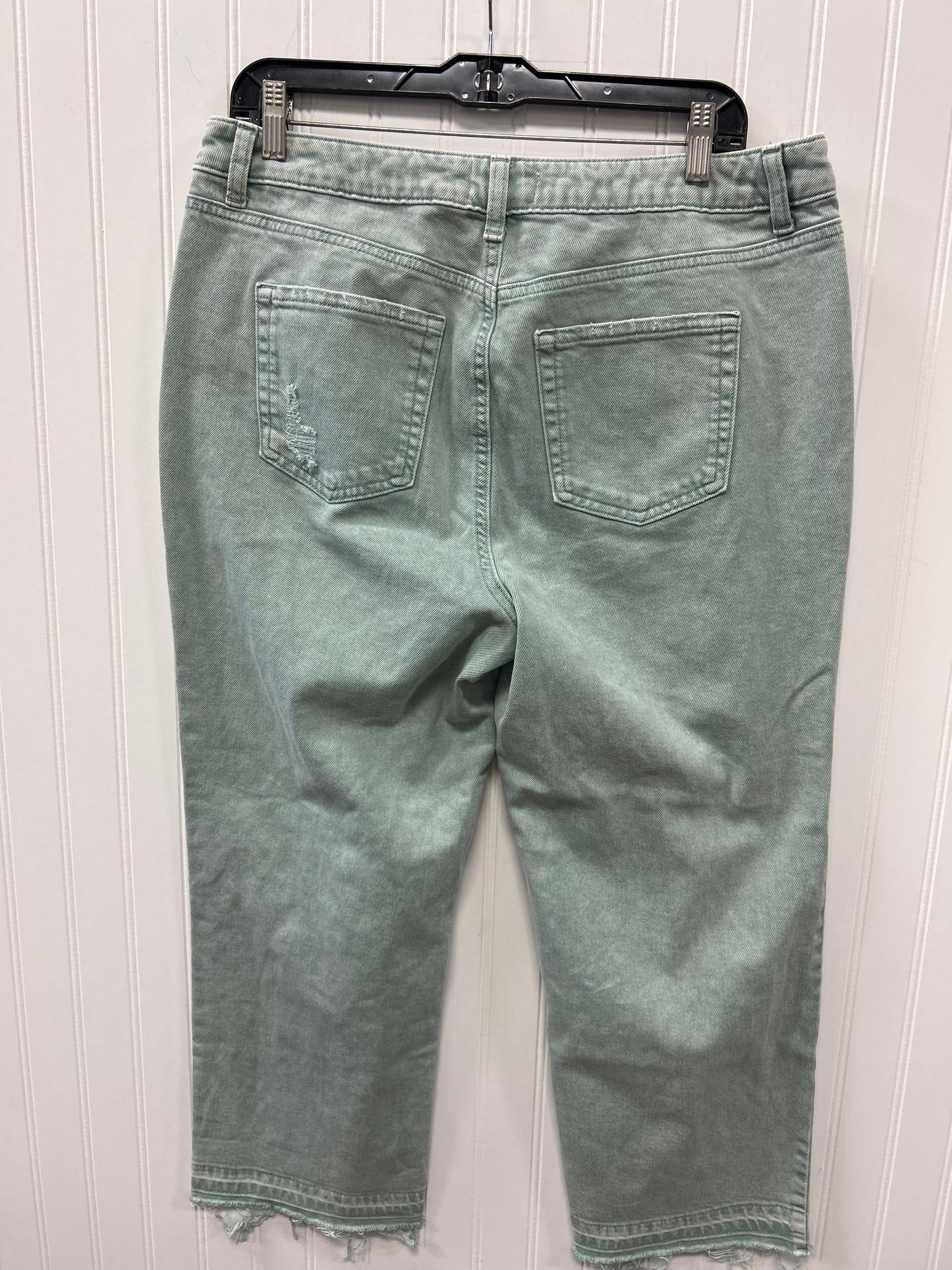 Jeans Cropped By Maurices In Green Denim, Size:14