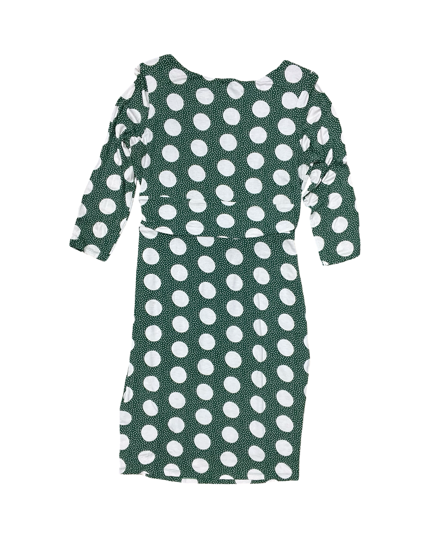 Dress Casual Midi By Boden In Green & White, Size:L