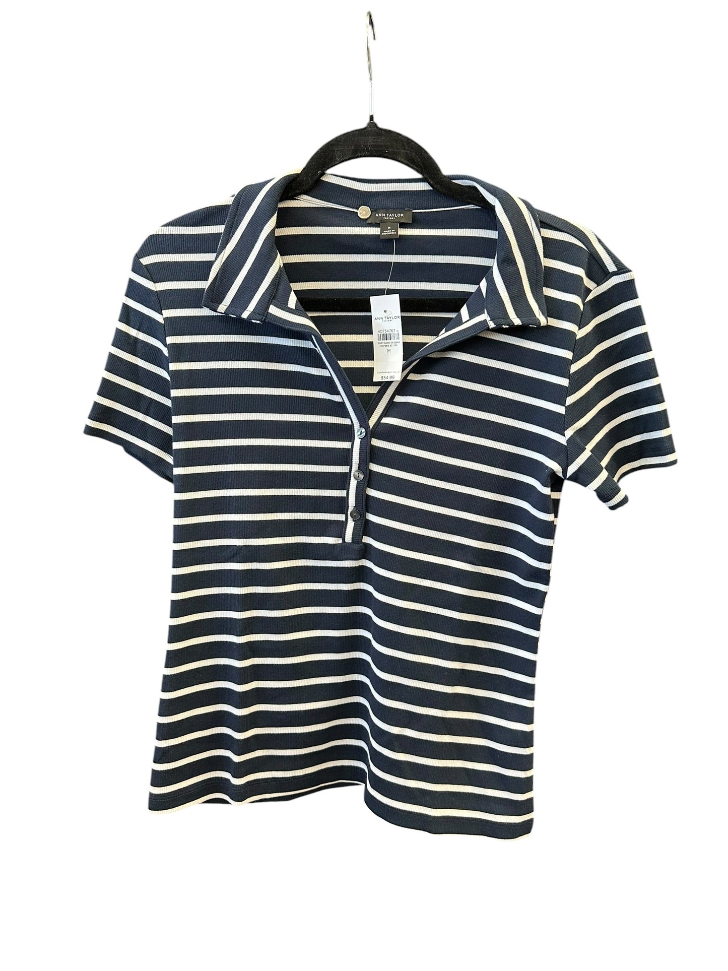 Top Ss By Ann Taylor In Striped Pattern, Size:M