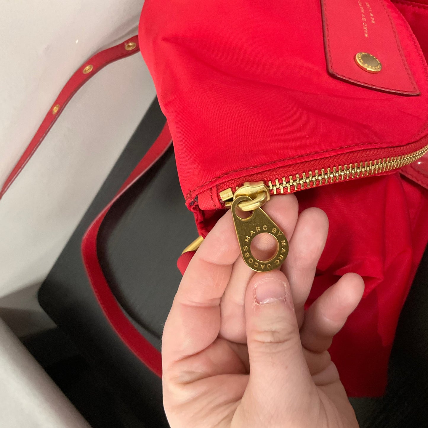 Crossbody Designer By Marc By Marc Jacobs In Red, Size:Large