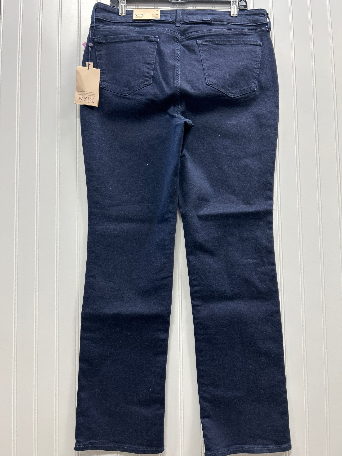 Jeans Straight By Not Your Daughters Jeans In Blue Denim, Size:14