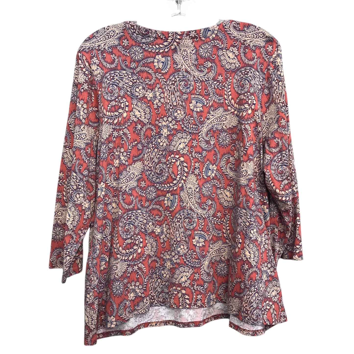 Top 3/4 Sleeve Basic By Pure Jill In Blue & Orange, Size:Lp