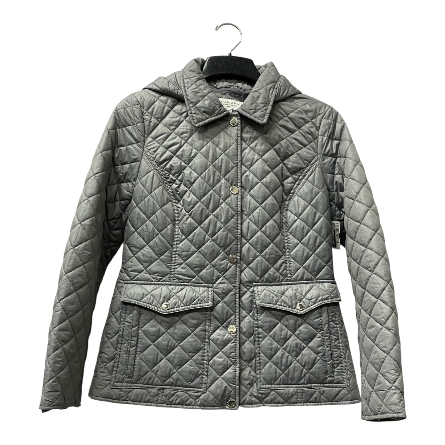 Coat Puffer & Quilted By Laundry In Grey, Size:S