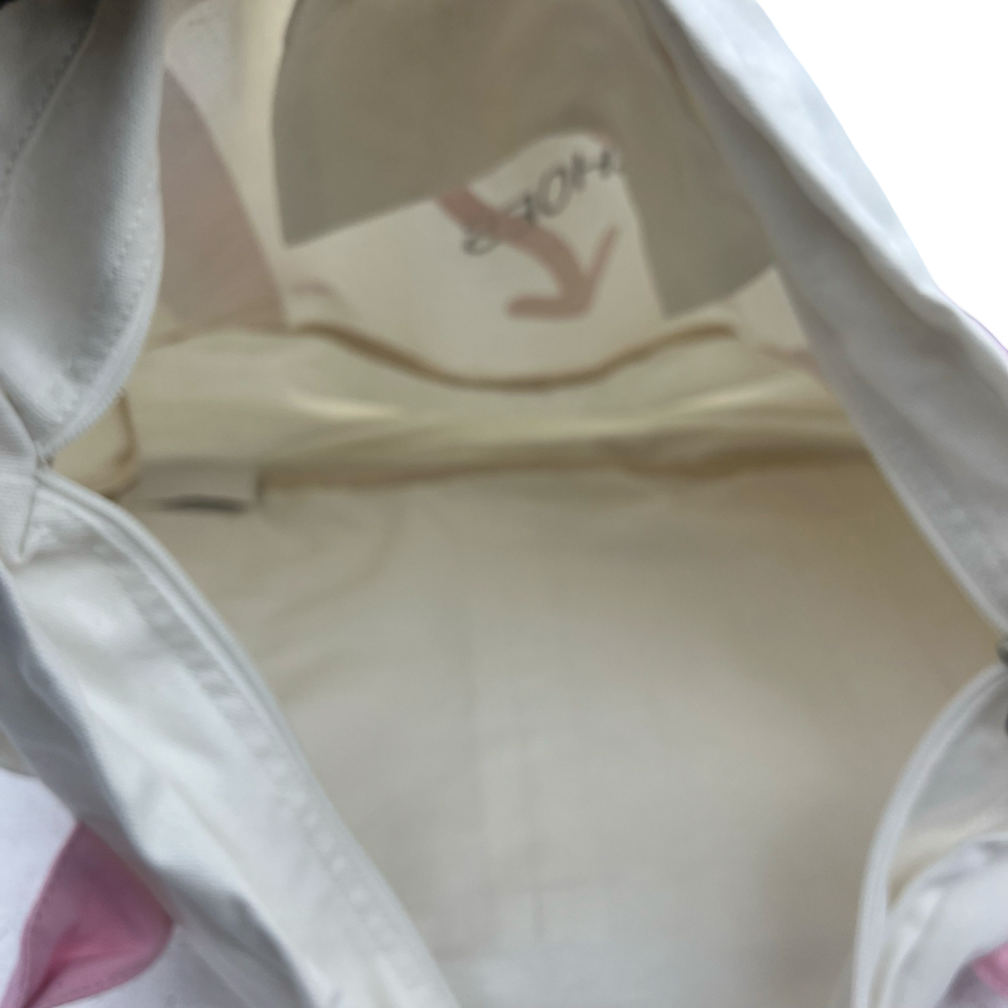 Tote By Clothes Mentor In Pink & White, Size:Large