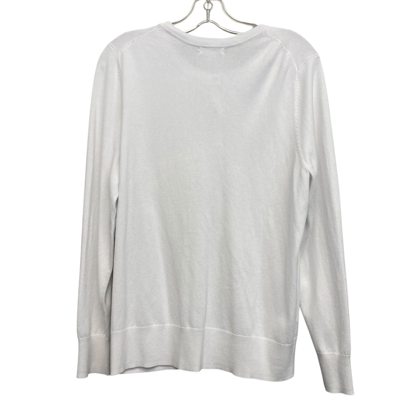 Sweater Cardigan By Charter Club In White, Size:Xl