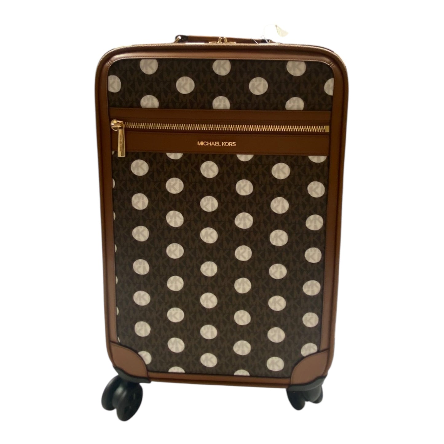 Luggage Designer By Michael Kors In Polkadot Pattern, Size:Large