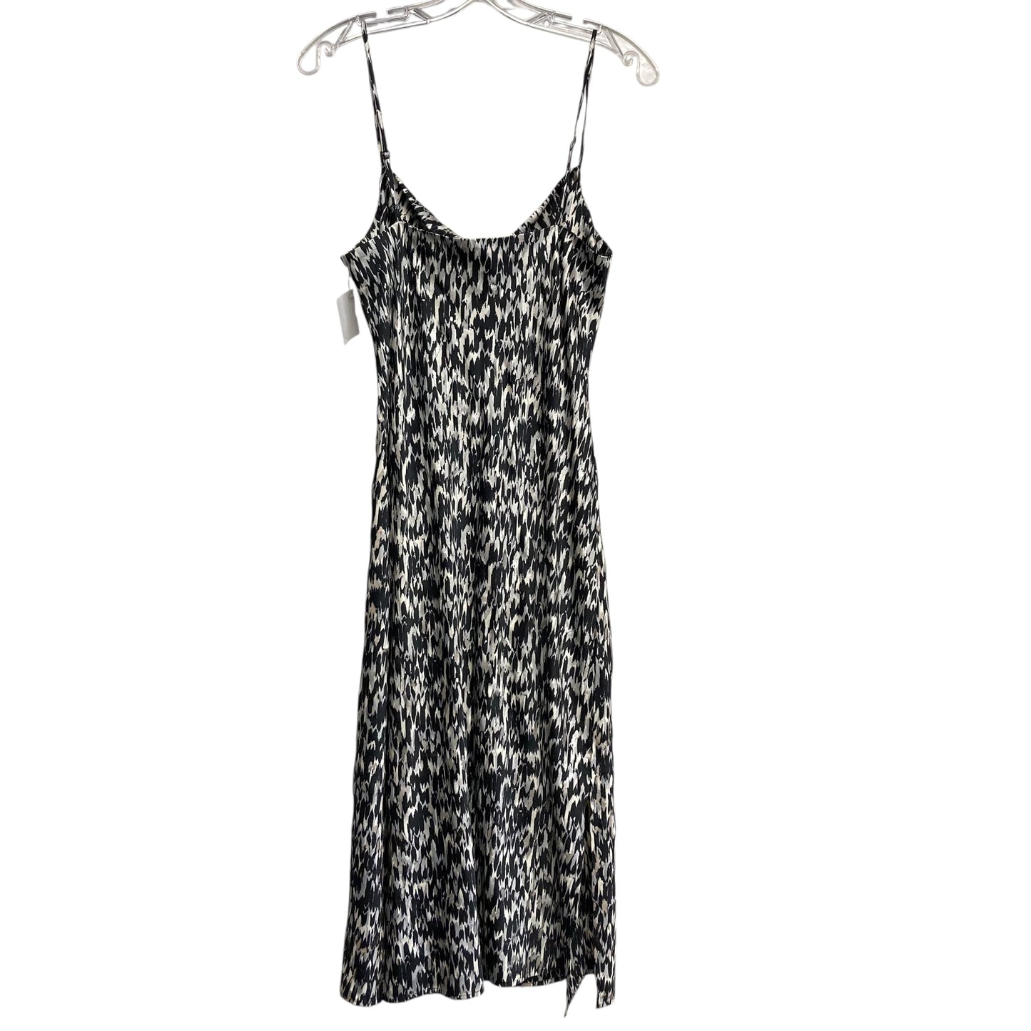 Dress Casual Midi By Express In Black & Grey, Size:M