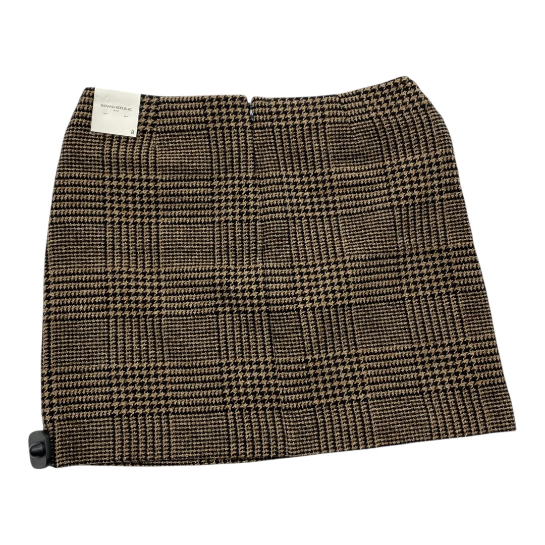 Skirt Midi By Banana Republic In Black & Brown, Size:8