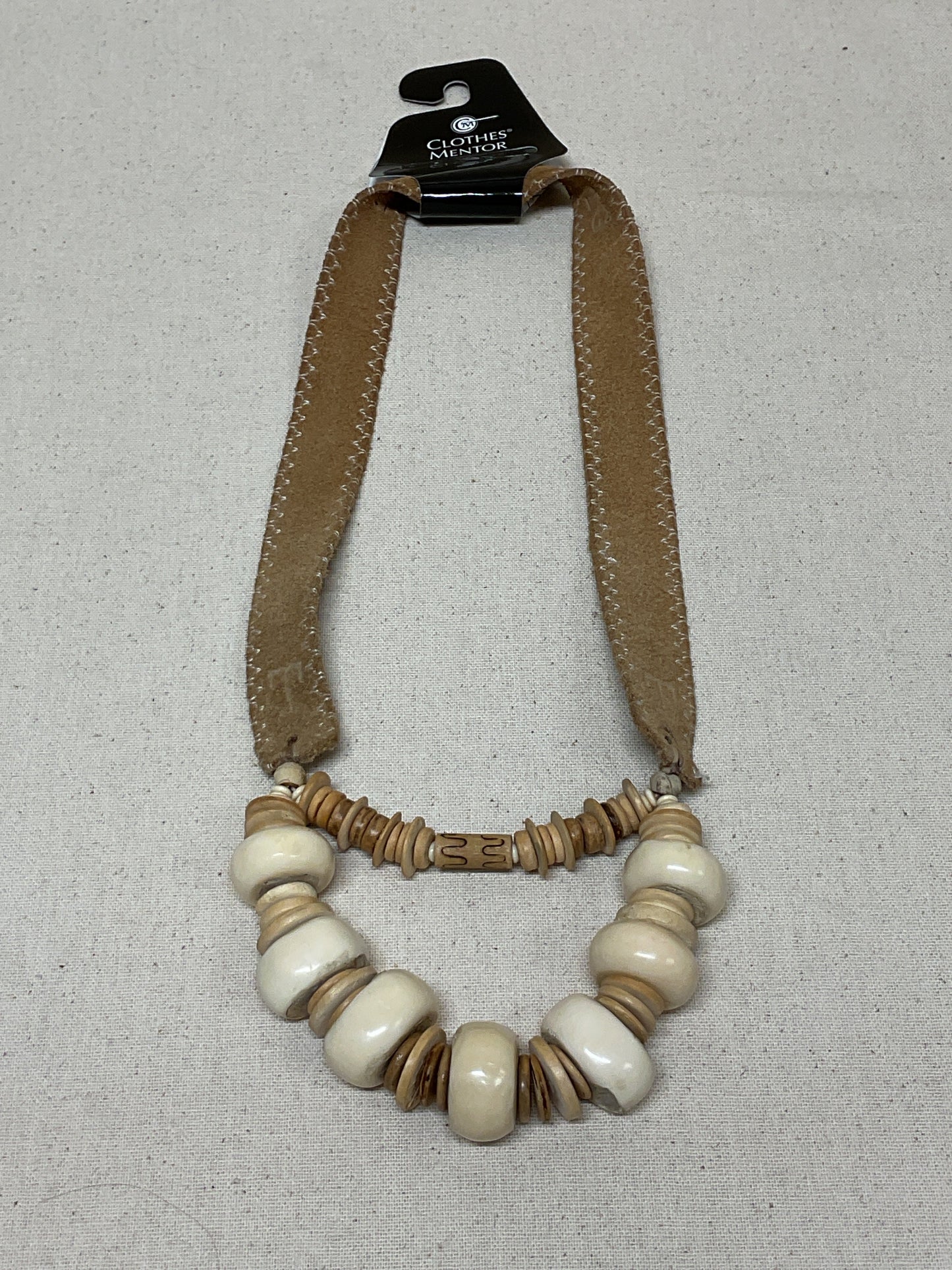 Necklace Layered By Cma In Tan & White
