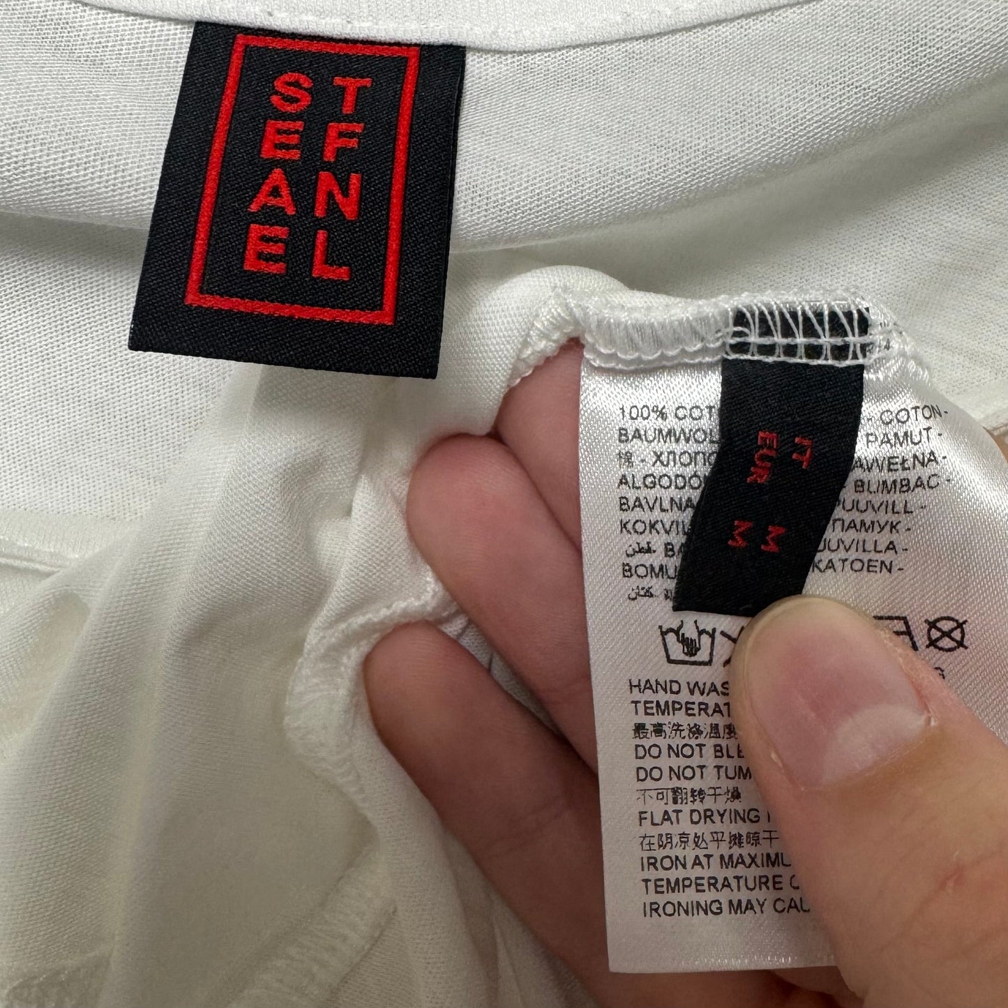 Top 3/4 Sleeve By Stefanel In White, Size: M