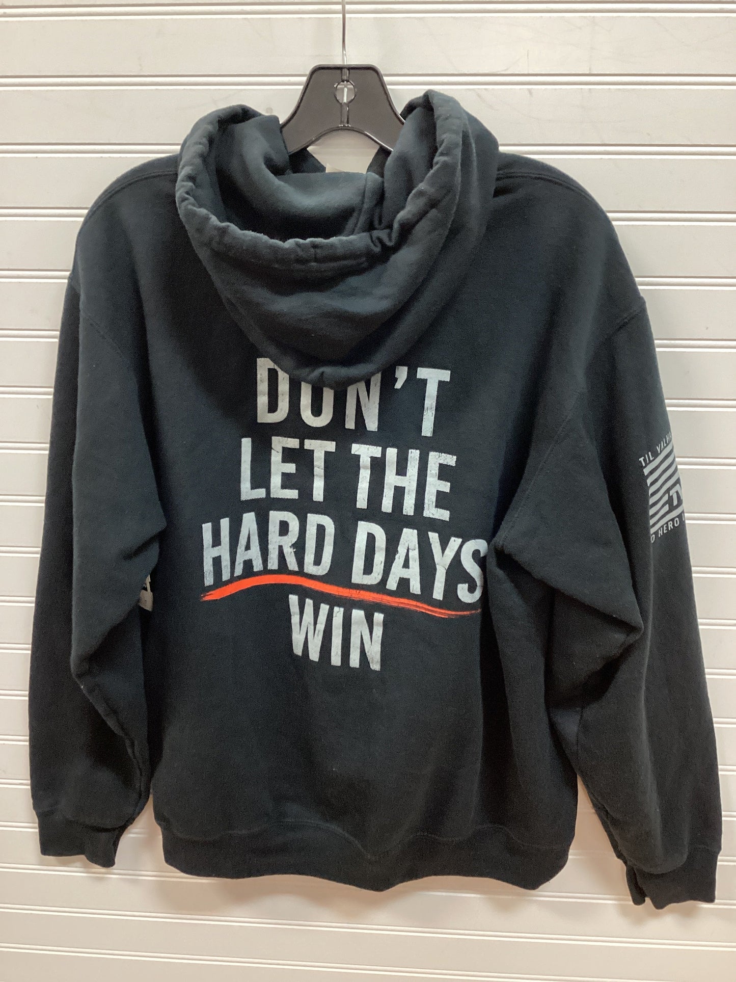 Sweatshirt Hoodie By Port & Company In Black, Size:M