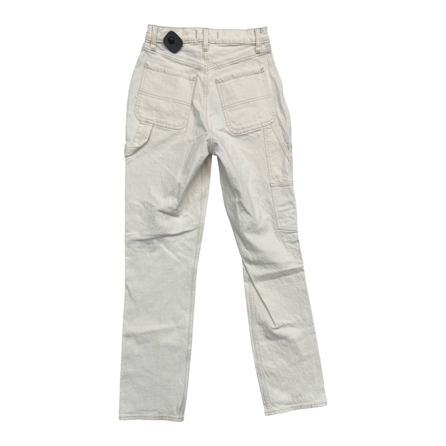 Jeans Straight By Abercrombie And Fitch In Cream, Size:4