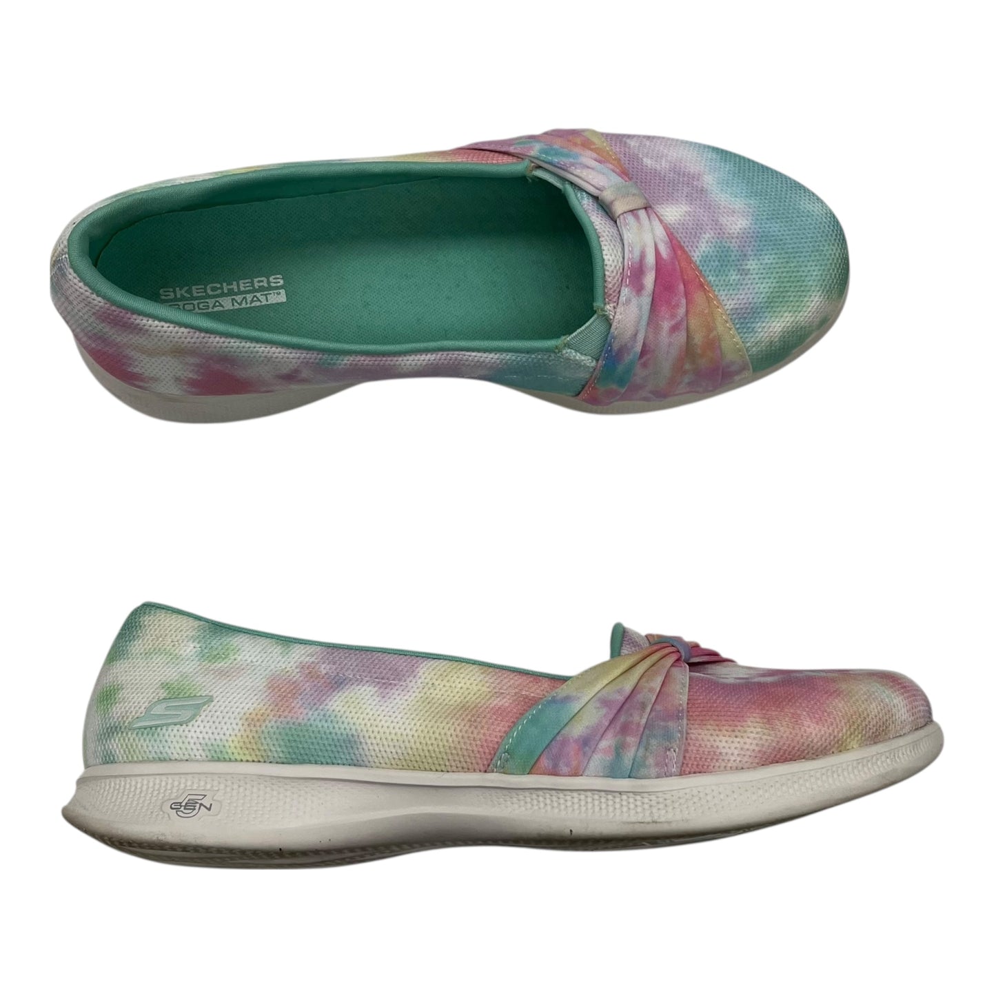 Shoes Flats By Skechers In Tie Dye Print, Size:10