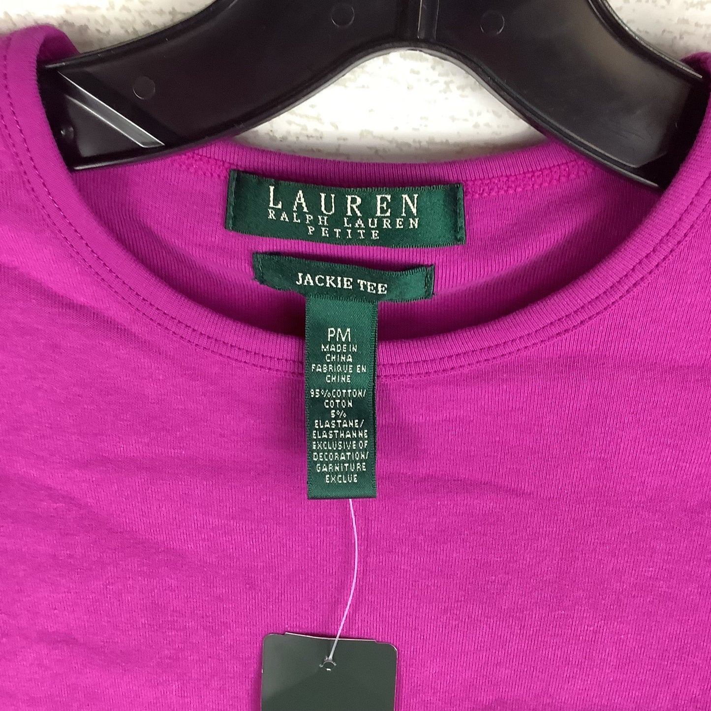 Top Short Sleeve Basic By Lauren By Ralph Lauren In Purple, Size: Mp