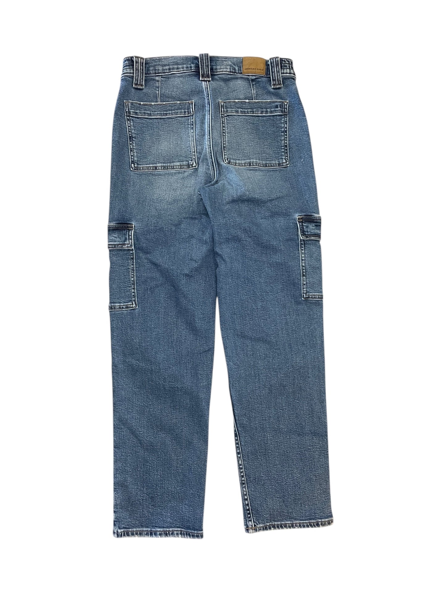 Jeans Straight By American Eagle In Blue Denim, Size:6L
