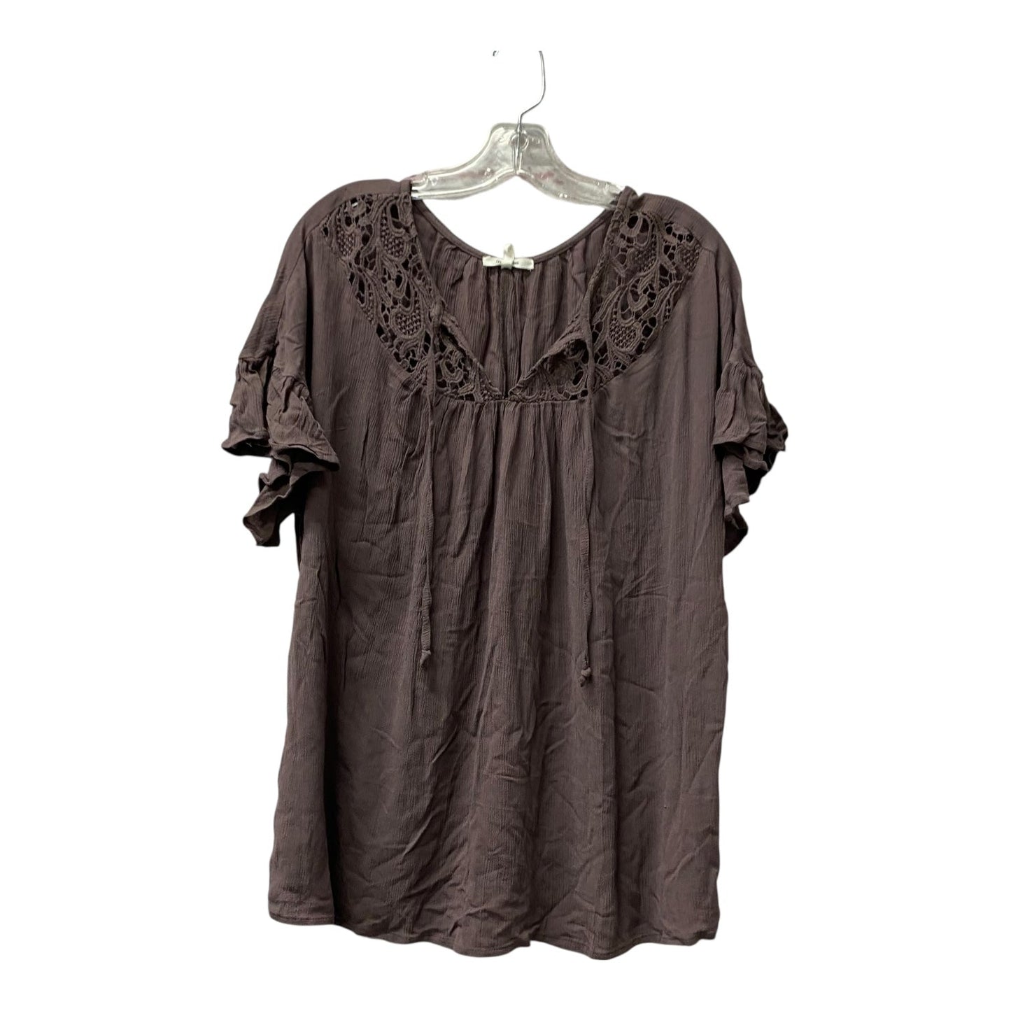 Top Ss By Maurices In Purple, Size:1X