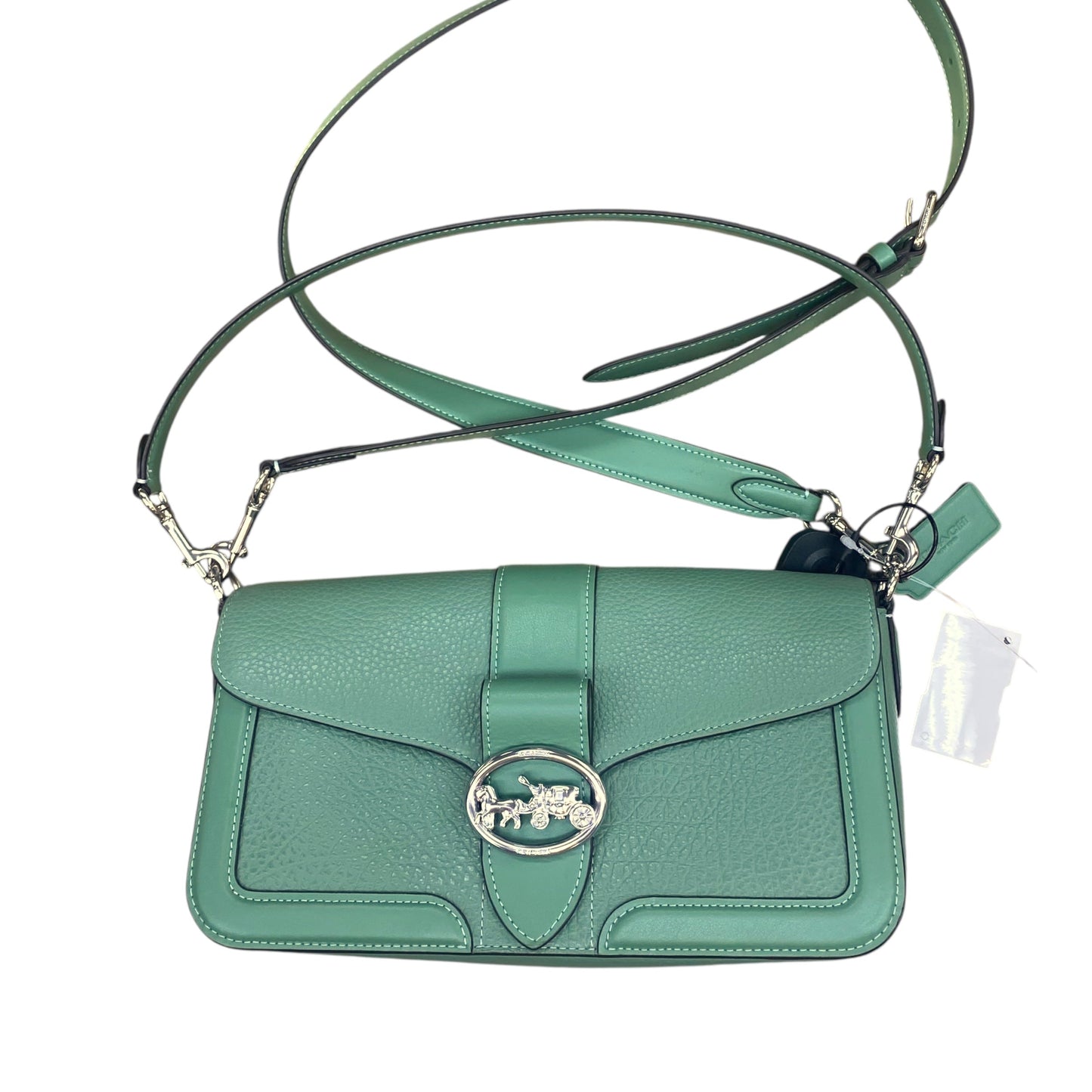 Handbag Designer By Coach In Green, Size:Medium