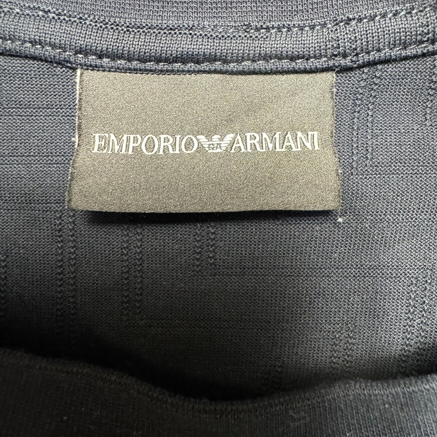 Top Short Sleeve By Emporio Armani In Black, Size: M