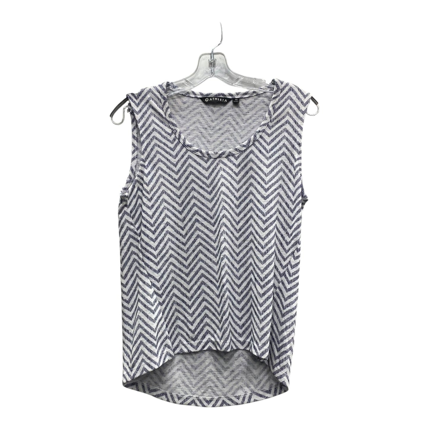 Athletic Tank Top By Athleta In Blue & White, Size:Xs
