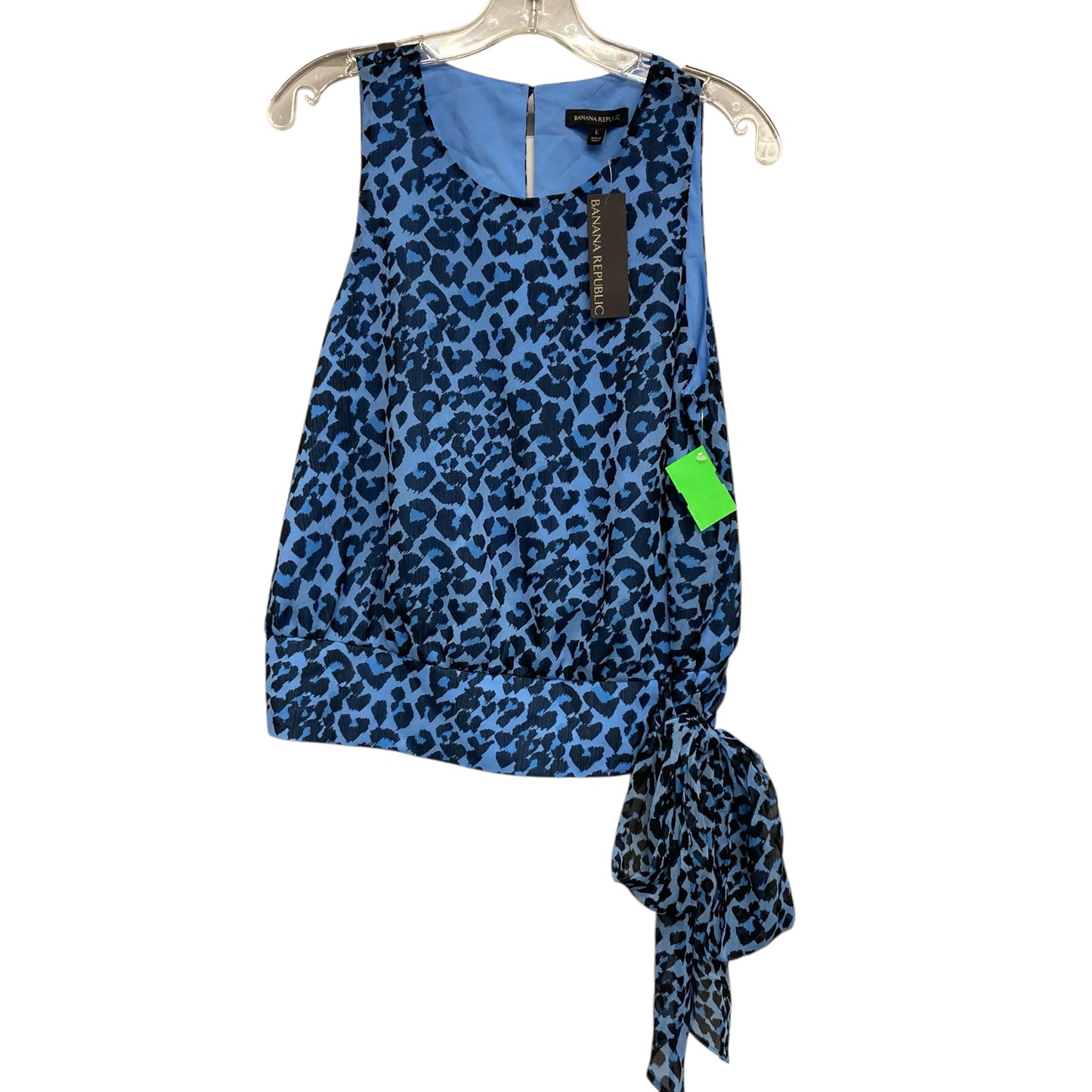 Top Sleeveless By Banana Republic In Blue, Size:L