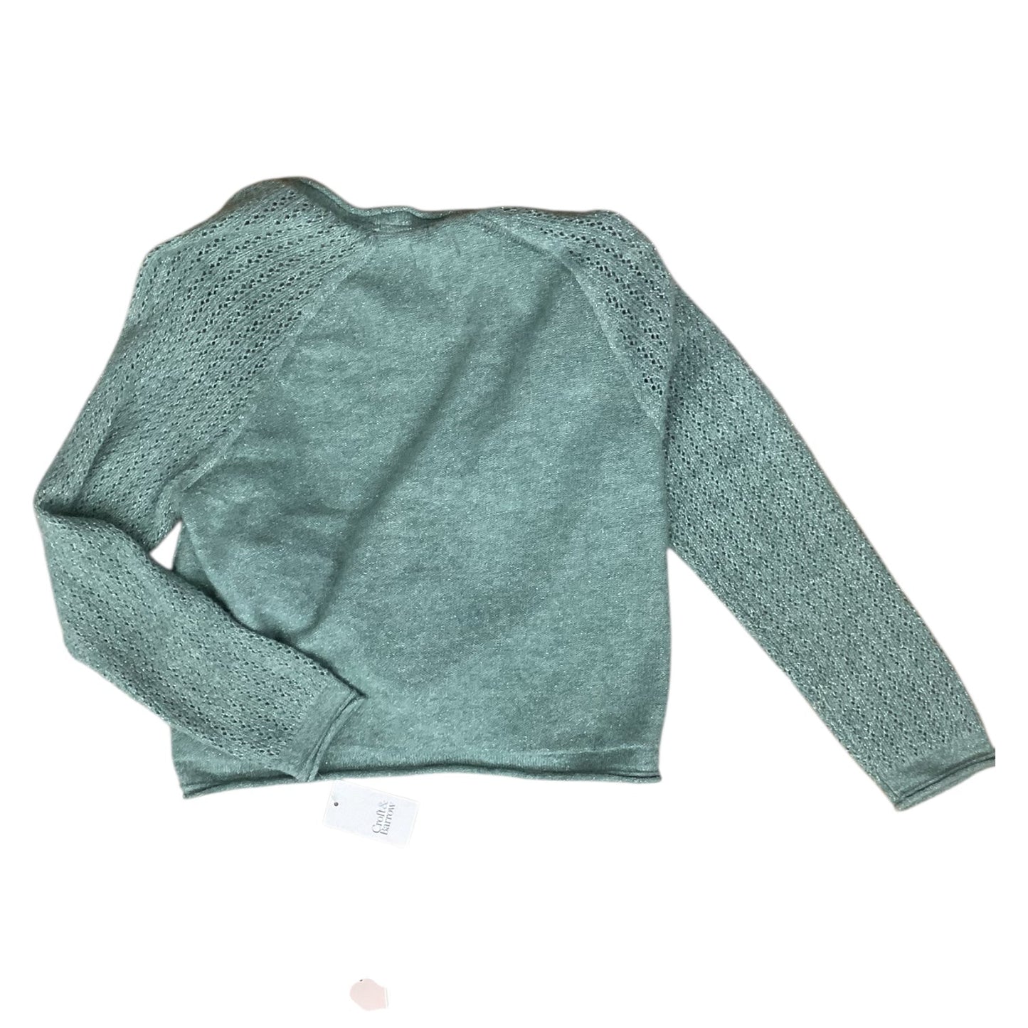 Sweater Cardigan By Croft And Barrow In Aqua, Size:L