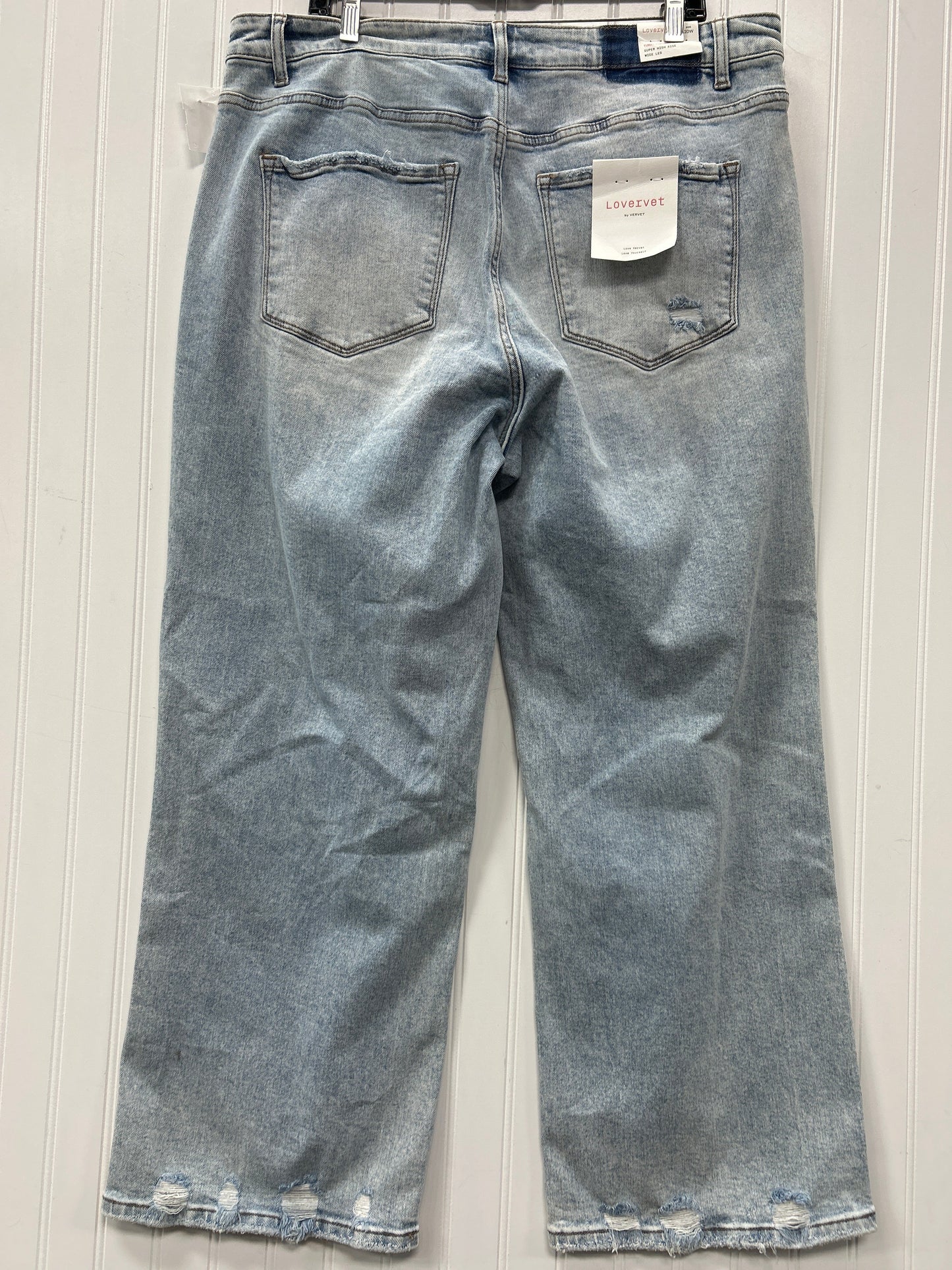 Jeans Wide Leg By Vervet In Blue Denim, Size:20