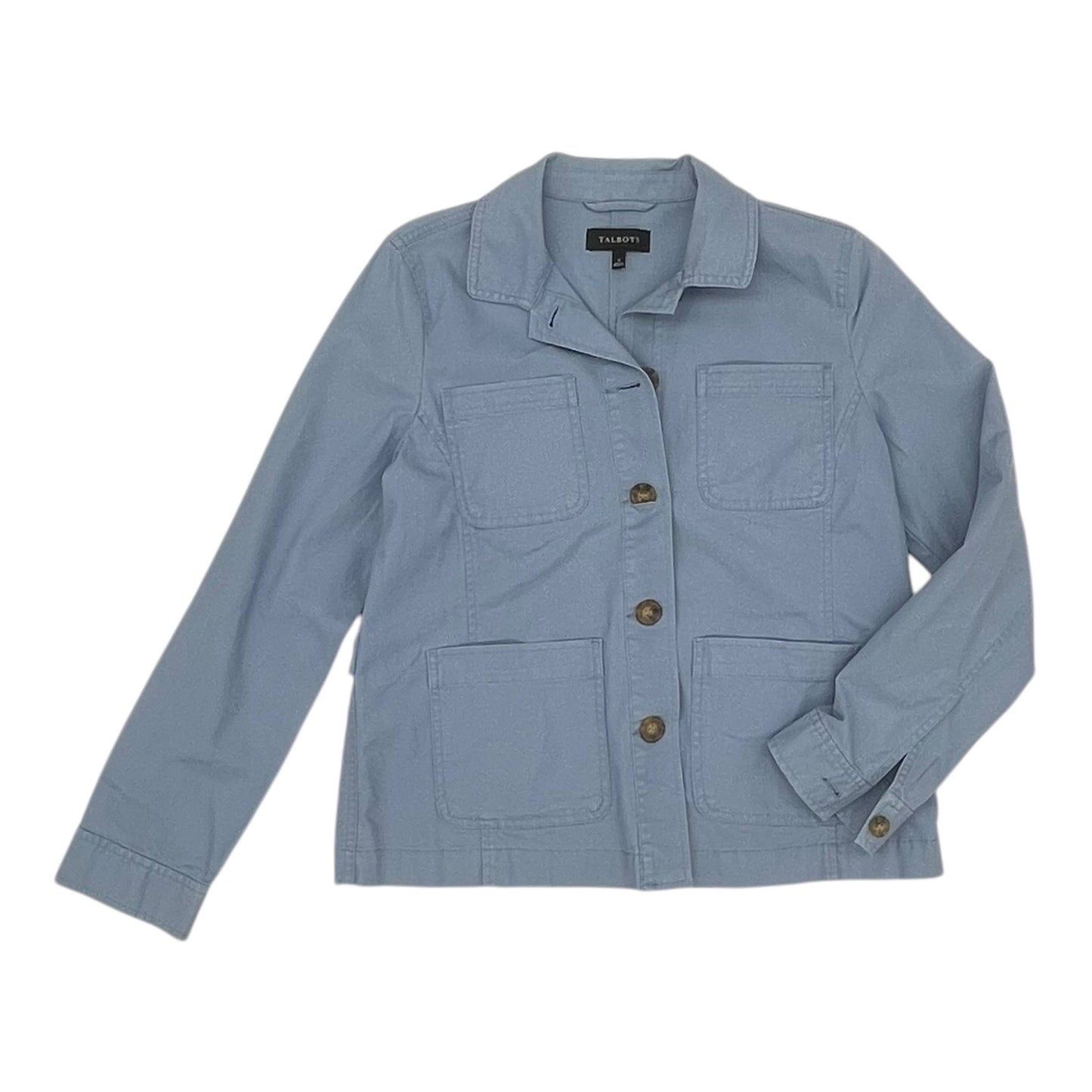 Jacket Shirt By Talbots In Blue, Size:S