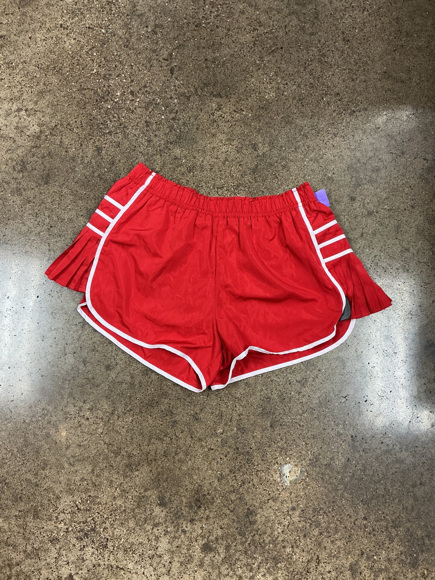 Athletic Shorts By Tcec In Red & White, Size:L
