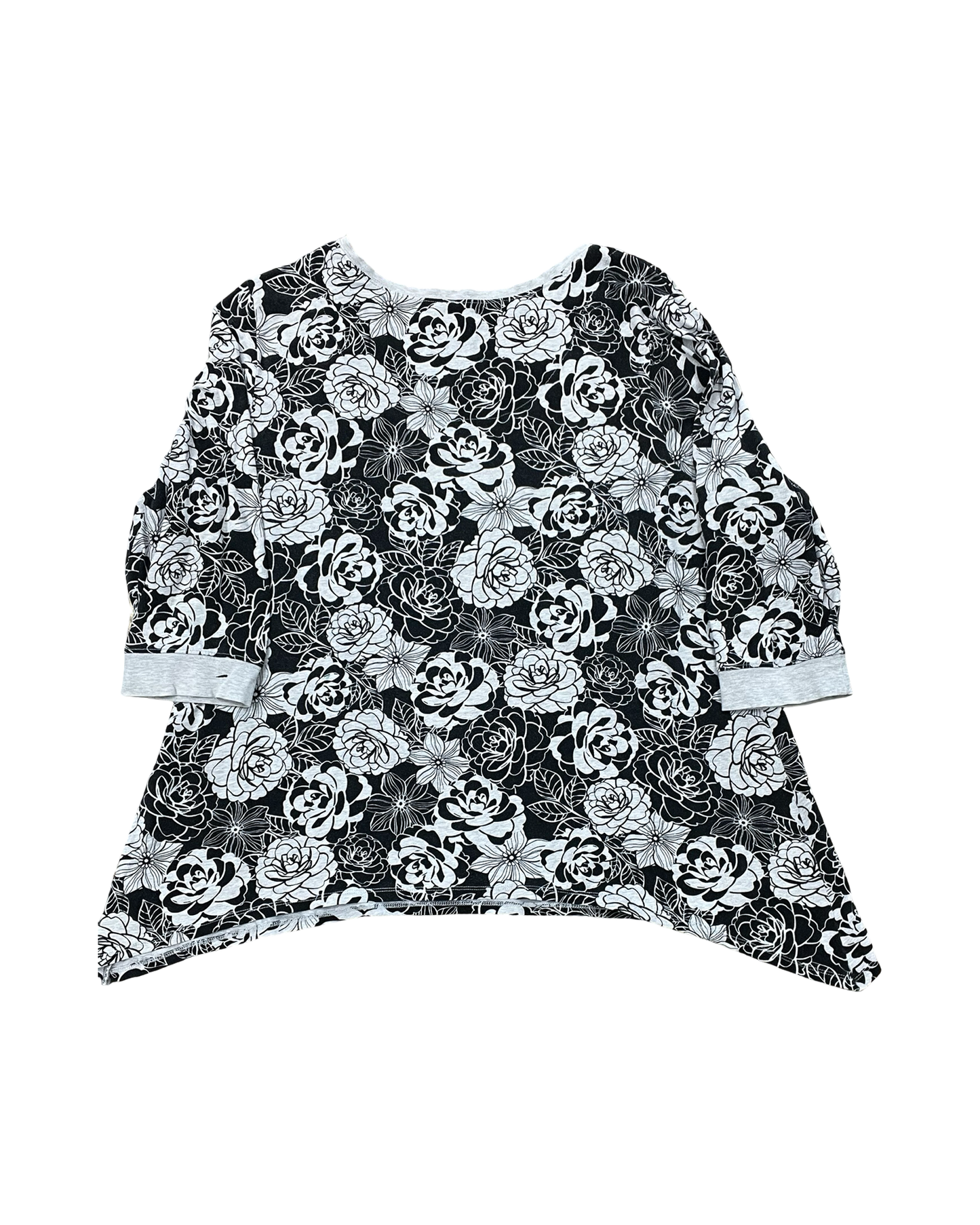 Top Ss By Denim And Company In Black & Grey, Size:Xl