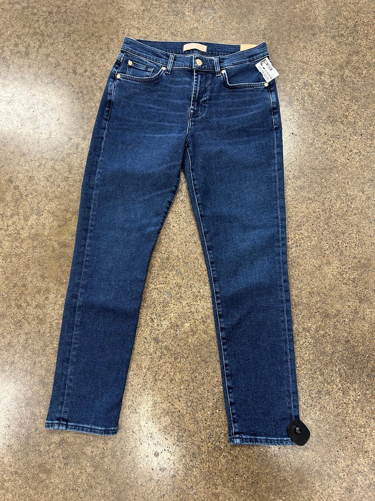 Jeans Skinny By 7 For All Mankind In Blue Denim, Size:4