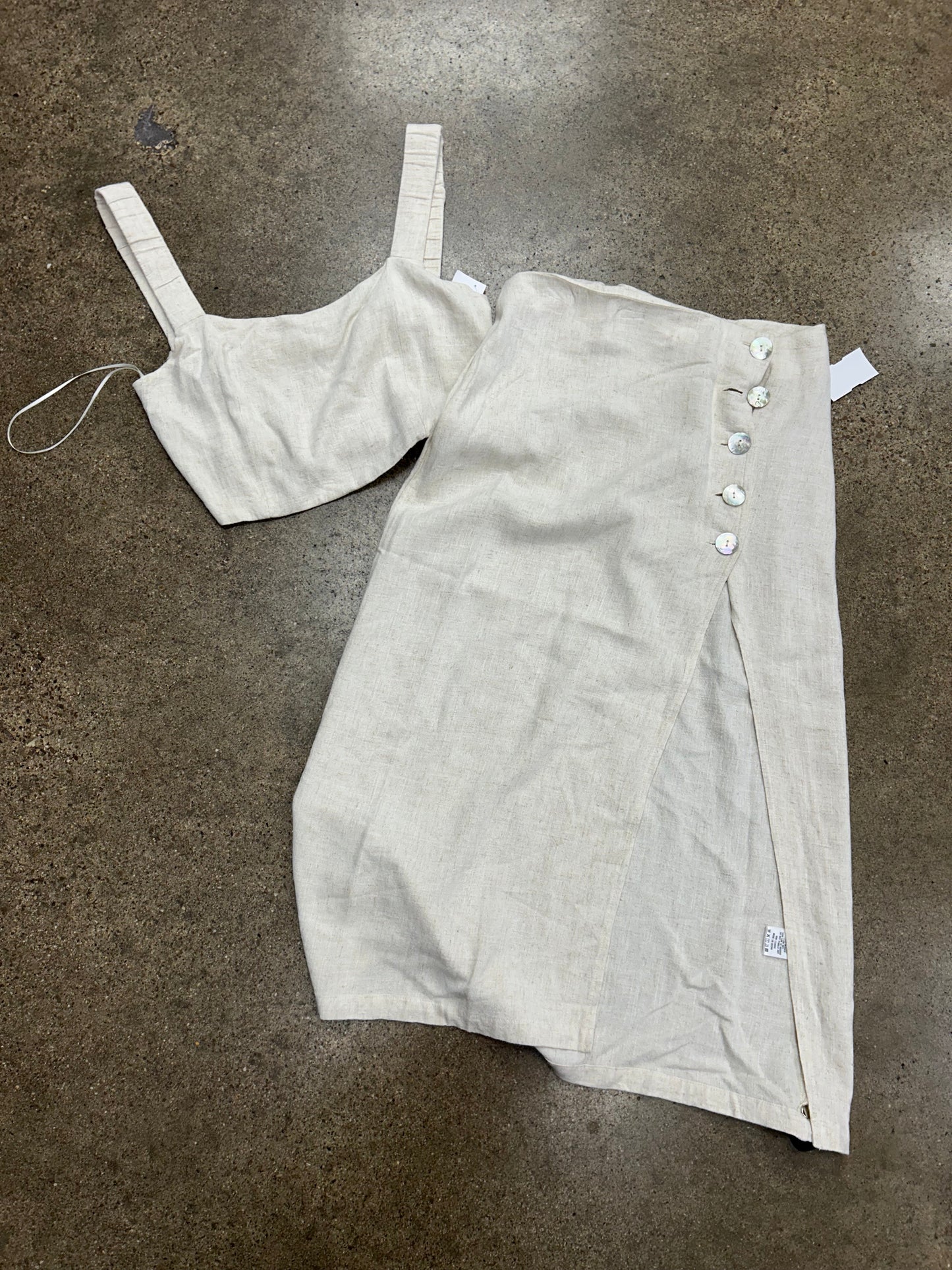 Skirt Set 2Pc By Lush In Beige, Size:S