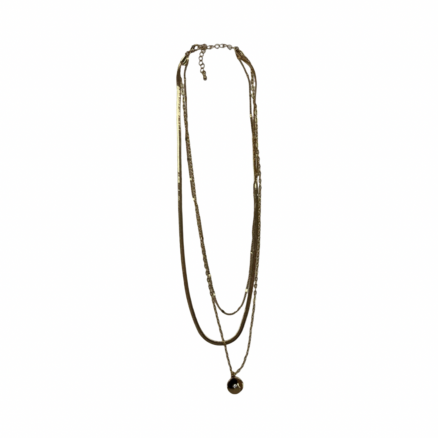 Necklace Layered By Clothes Mentor In Gold